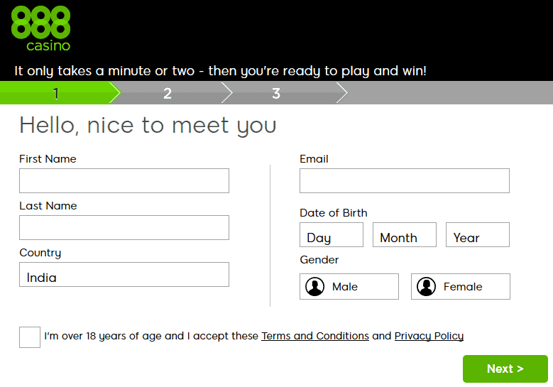 888 Sign Up