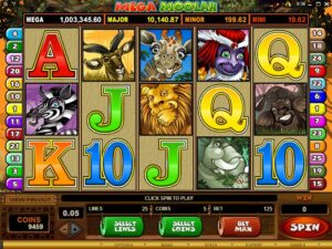 Mega Moolah Game Screen