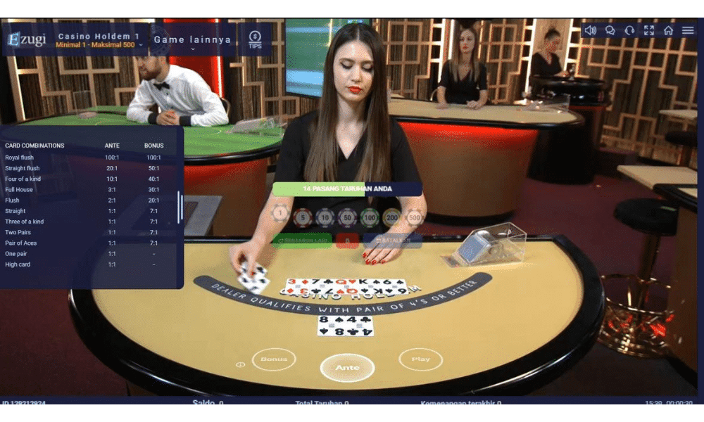 Ezugi Casino Holdem